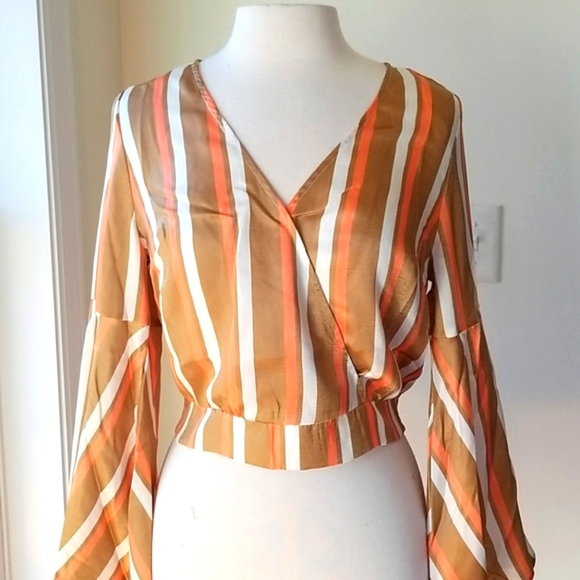 BOUTIQUE 🍏Jealous Tomato Olive & Orange 🍏Crop Top - Picture 4 of 13